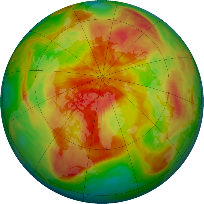 Arctic ozone map for 06 April 2002